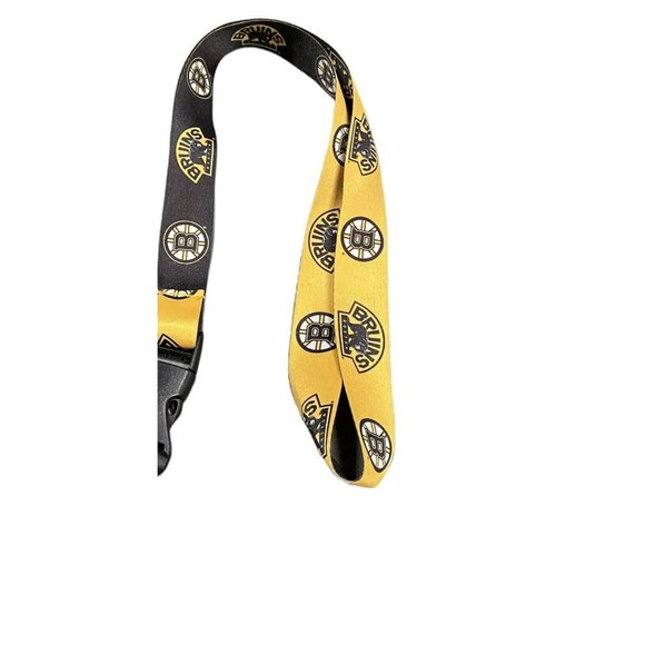 NEW Boston Bruins 2 Tone Lanyard Keychain NHL Licensed with Clip New - Picture 3 of 3